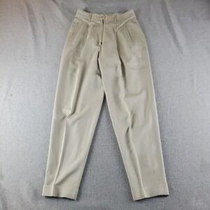 Vtg Nan Duskin womens Pants Womens 40 High Waisted Silk Pleated Tapered Italy